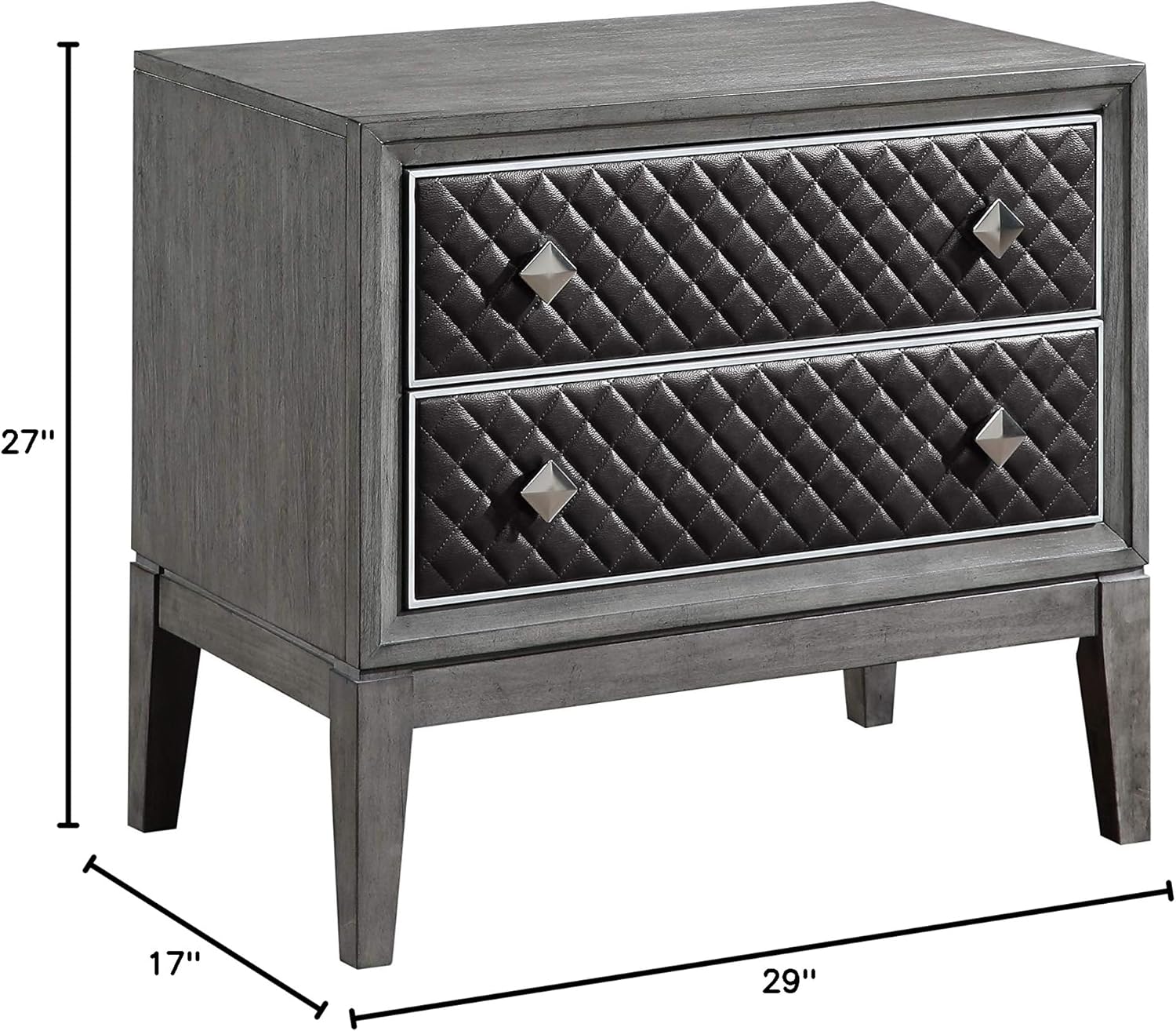 Lexicon Loxton 2-Drawer Nightstand, Wire Brushed Gray