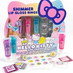 Horizon Group USA Sanrio Hello Kitty and Friends Shimmer Lip Gloss Making Kit Makes 5 Hello Kitty Glitter
