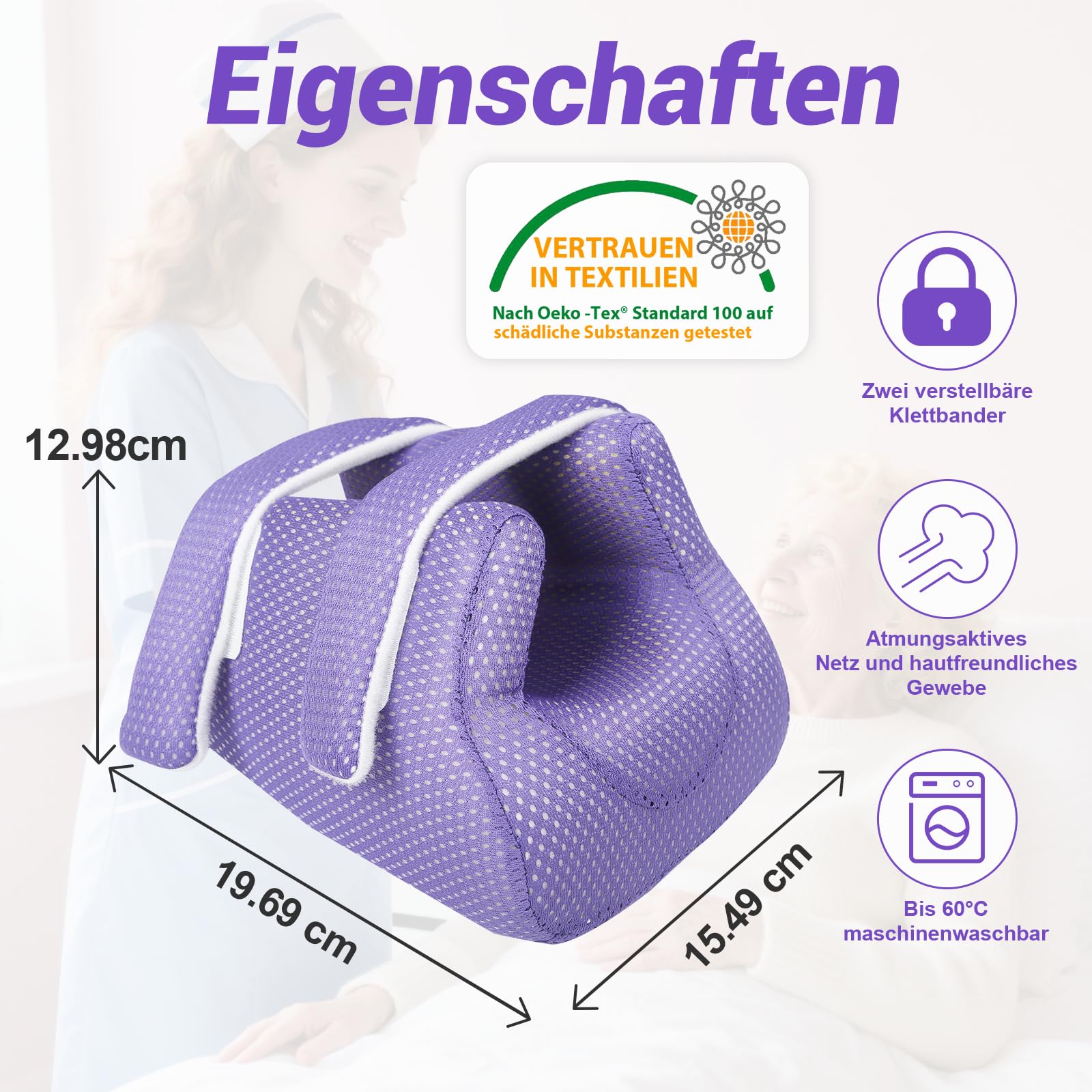 fersenschutz dekubitus, anti-dekubitus kissen fersenschutz, das Druck und Dekubitus entfernt, Dekubitus-Fersenschutz fördert die Heilung