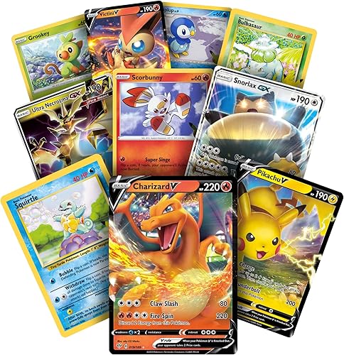 Golden Groundhog Paquete TCG incluye 10 tarjetas de gran tamaño y jumbo (variedad de tarjetas básicas, promocionales y ultra raras al azar como V,