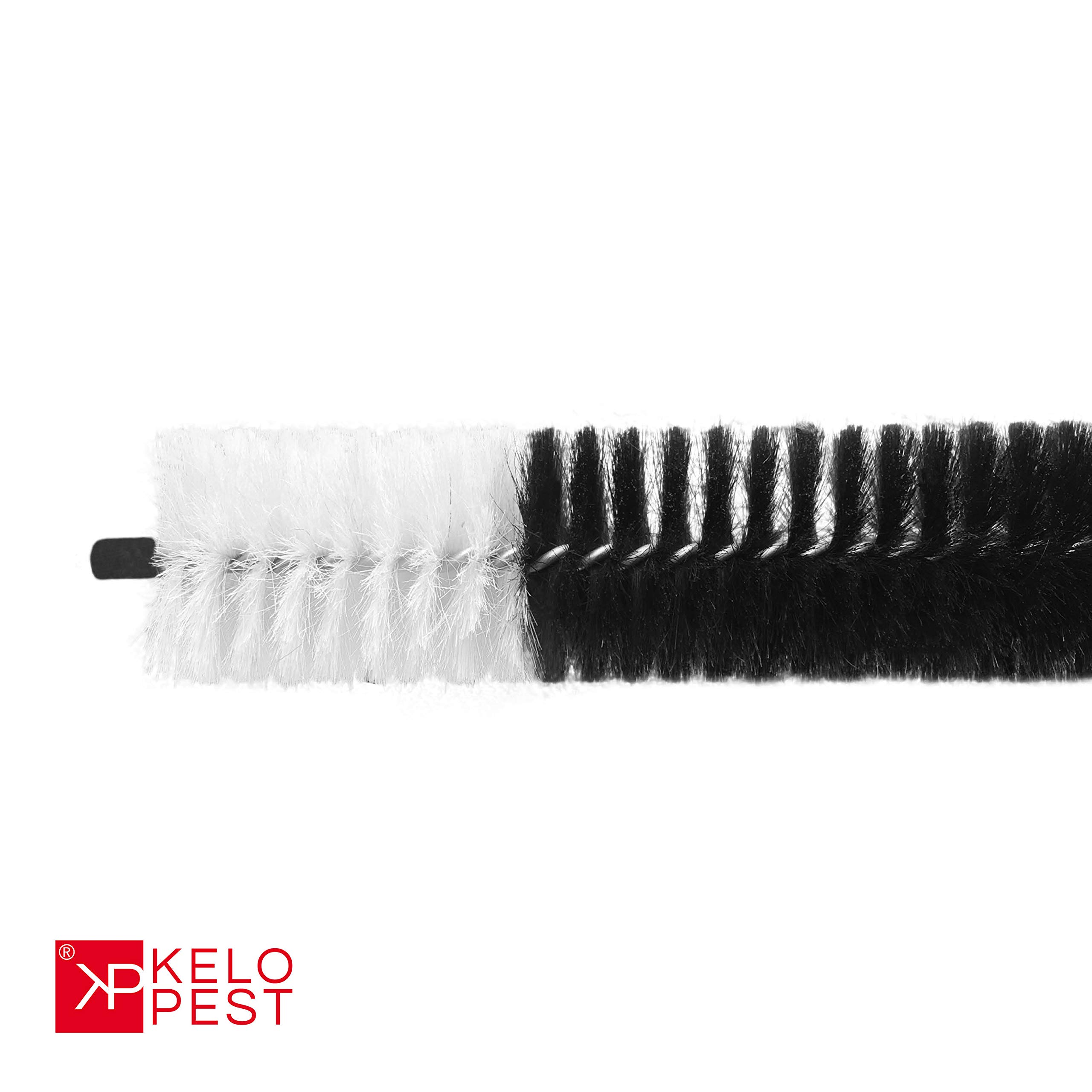 Lange Heizkörperbürste (120cm) - Borsten aus Ziegenhaar - Flexible Heizungsbürste zum mühelosen Reinigen Aller Heizkörper, auch Flachheizkörper.. Schwarz
