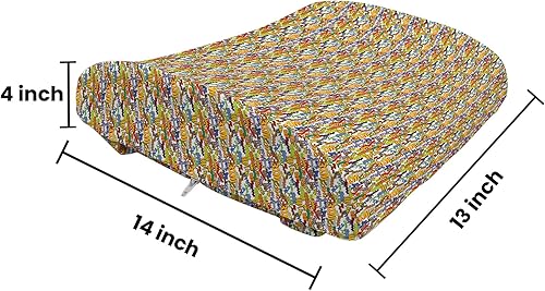 Miniatura 215 de Lunarable Teal Travel Pillow Neck Rest, Aquatic Fauna Theme Hand Drawn Style Various Starfish in Blue Shades, Memory Foam Traveling Accessory for