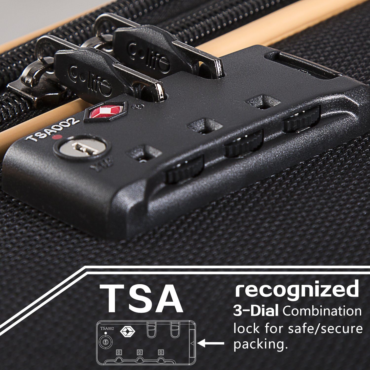  | Coolife Luggage 3 Piece Set Suitcase with TSA lock spinner softshell 20in24in28in (Black.) | Luggage Sets