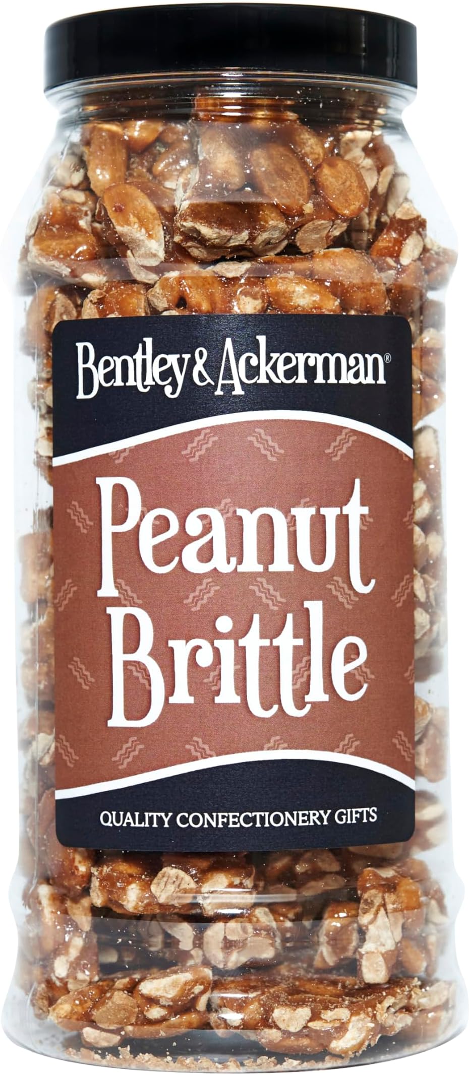 Peanut Brittle - Original Roasted Peanuts In Caramel, Peanut Brittle Sweets Gift Jar by Bentley & Ackerman Sweet Shop.