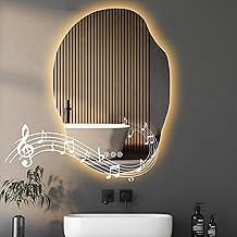 Led Mirror for Bathroom, 25x35 Inch Lighted Mirrors,Backlit Mirror with Bluetooth Speaker, Anti-Fog, Memory Function, 3 Color Temperature, Dimmable Led Bathroom Mirror, Horizontal/Vertical