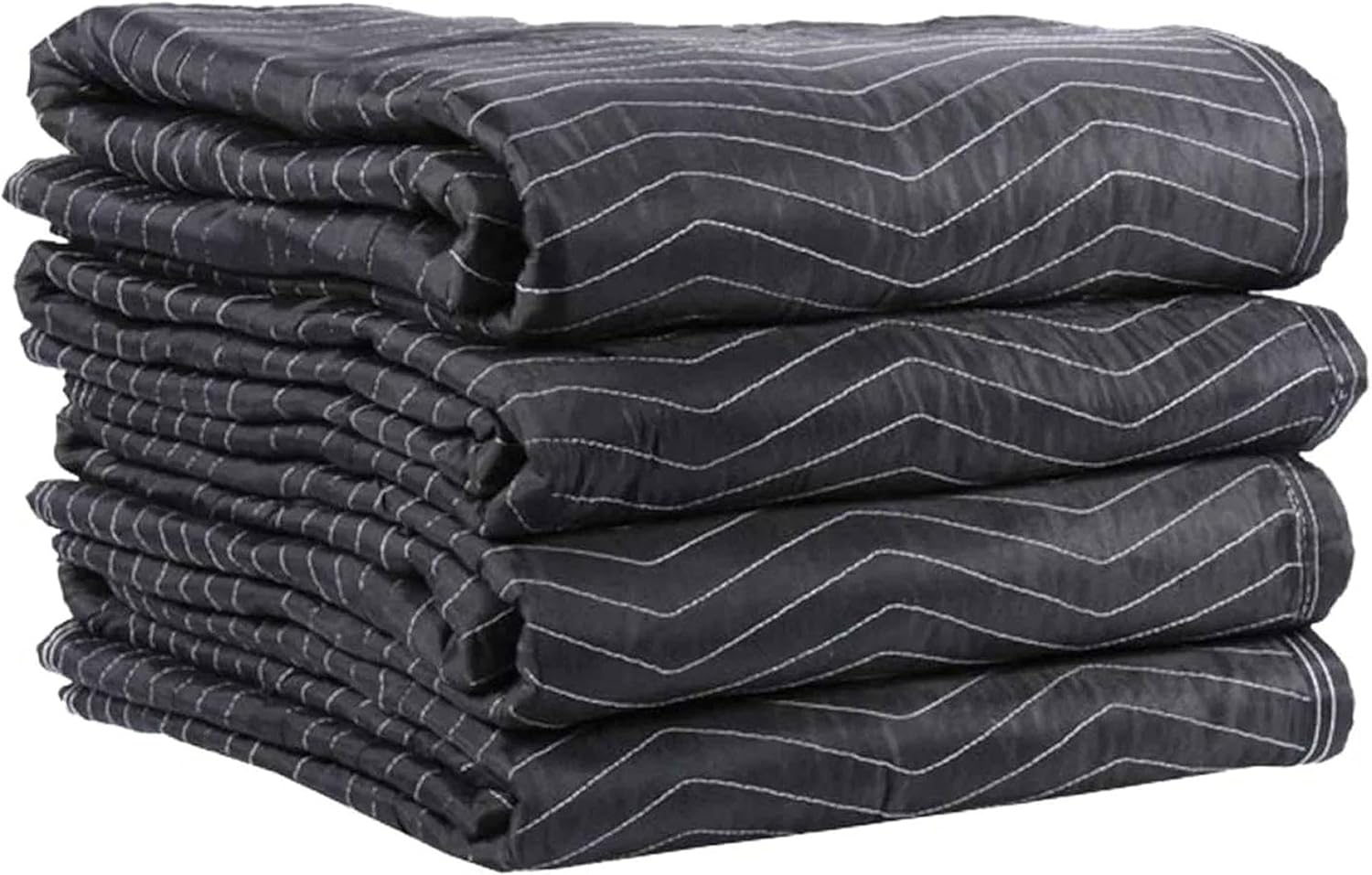 US Cargo Control Moving Blankets Heavy Duty 80"x72" MBSUPREME95 Supreme Mover (95 lb/Doz Weight), Large Quilted Moving Packing Blanket, Furniture Pads, Machine Washable, Moving Blankets 4-Pack, Black 4 blankets