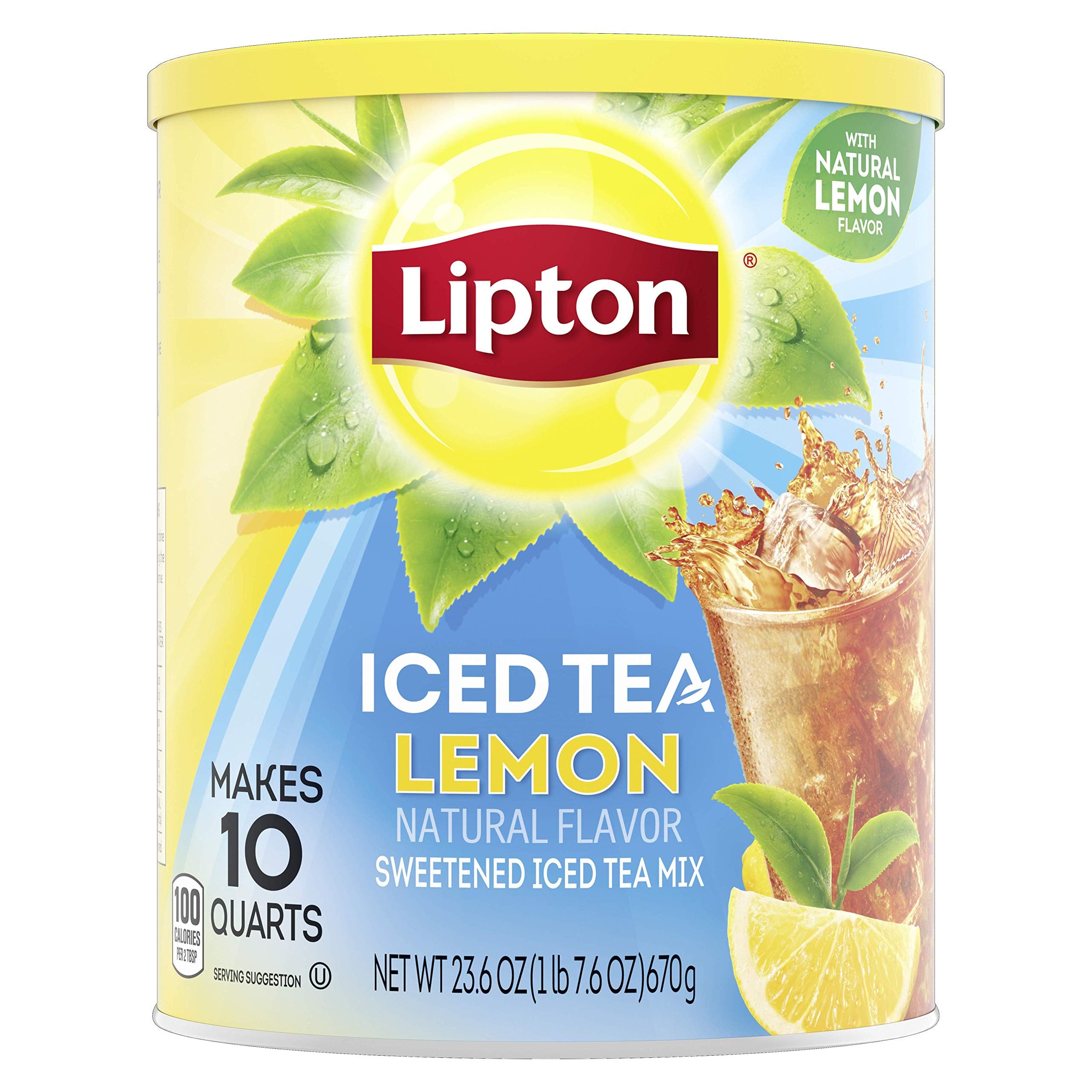 Amazon.com : Lipton Black Iced Tea Mix, Lemon,23.6 oz. : Grocery 