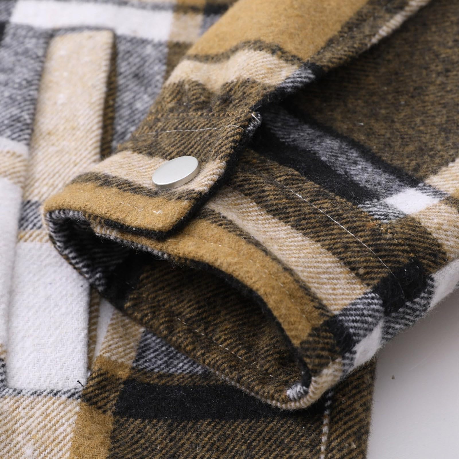 Chemise en flanelle à carreaux à manches longues pour homme