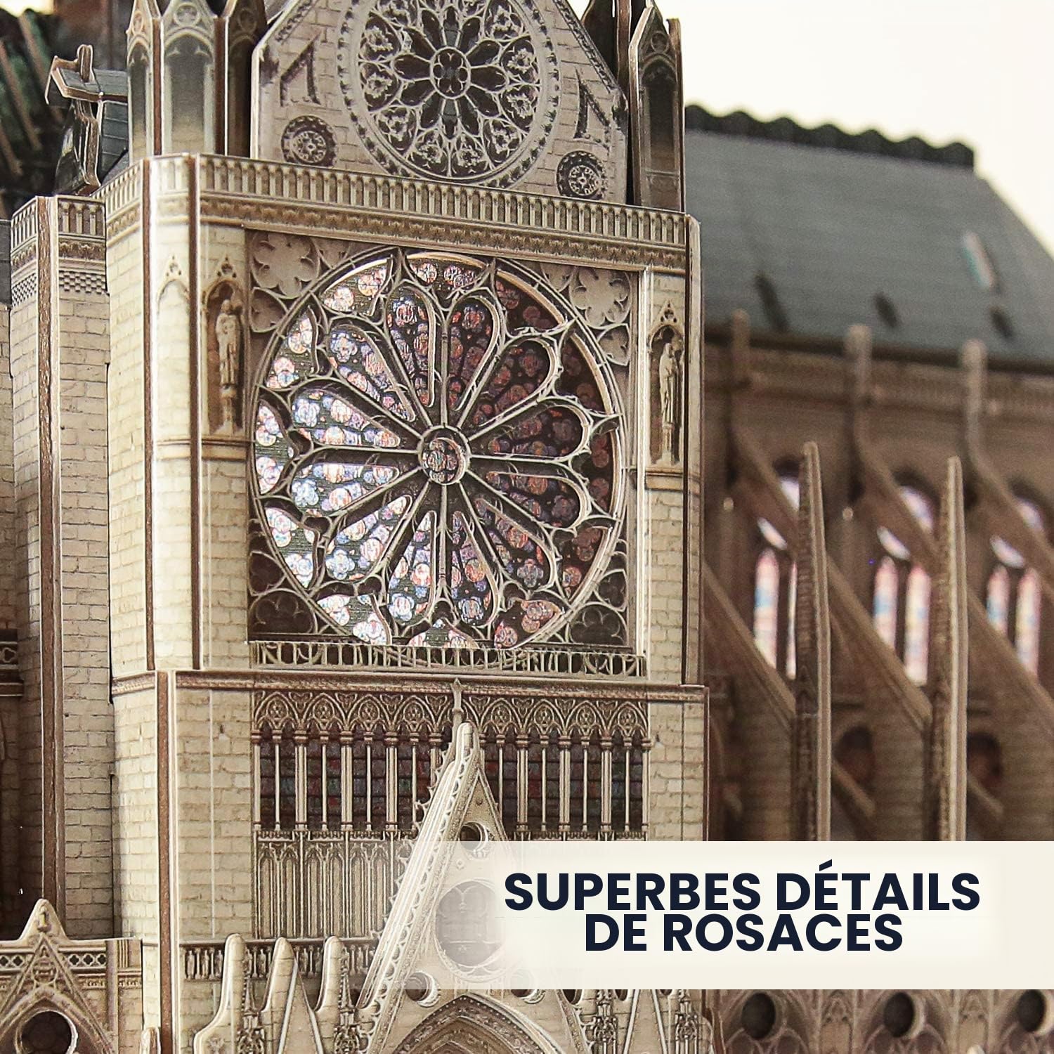 CubicFun Puzzle 3D de Construction France - Notre-Dame de Paris (Grand) Kits de Modèle Architectural de l'église Gothique, 293 Pièces