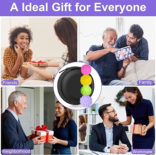 Miniatura 76 de BUSOHA Bolas de silicona para la ansiedad, paquete de 4 juguetes para adultos, juguetes sensoriales para adultos, adolescentes, regalos para calmar