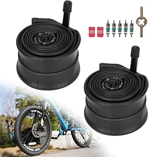 RUTU 2- Pack 22 Inch Bike Tubes,22 * 1.75/2.125 Inner Tube with 32mm Schrader Valve and Installation Accessories - Compatible with Stroller Tire Tube-Premium Heavy Butyl Inner Tube