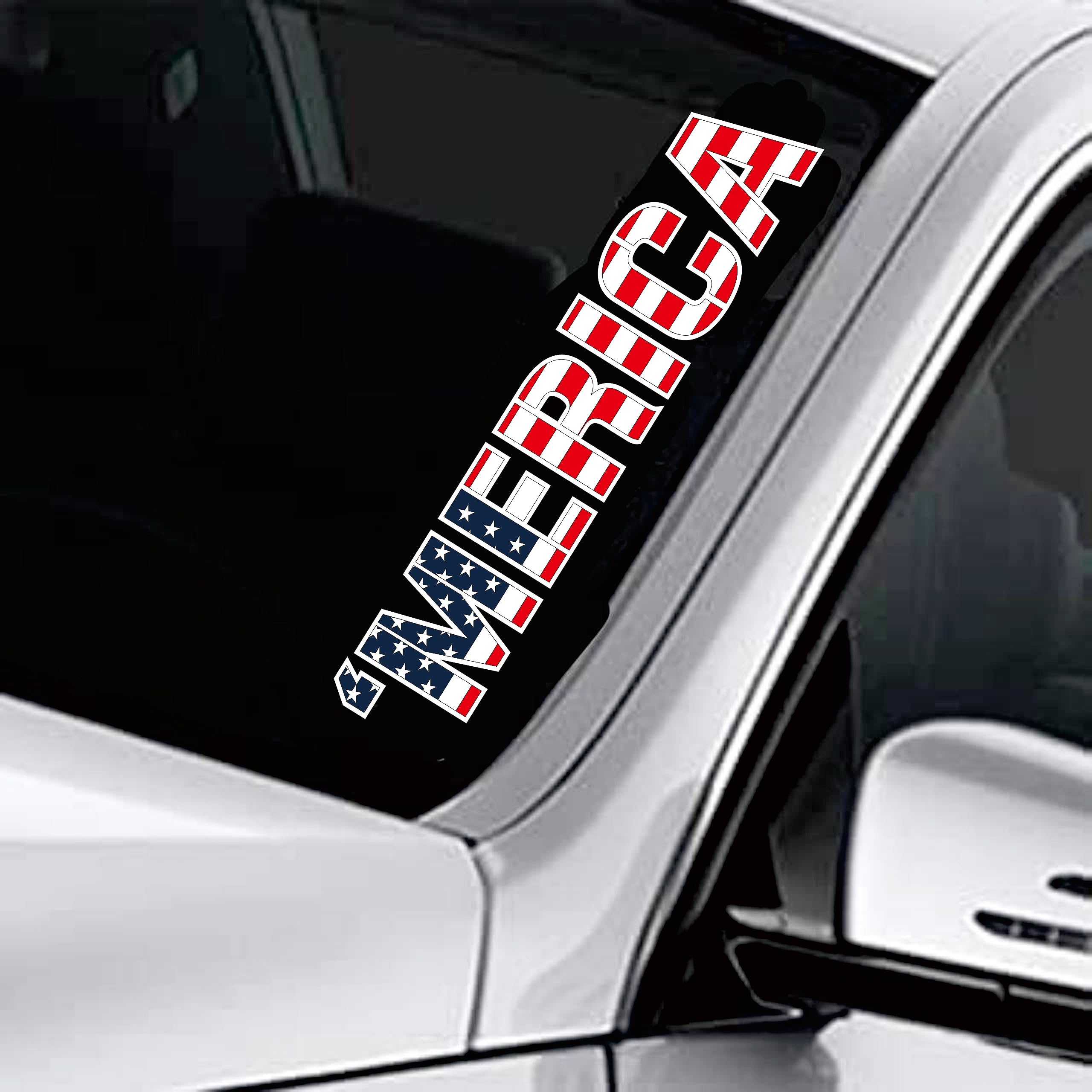 Autocollant en vinyle de voiture Merica sticker drapeau pour pare-brise camion 50,8x10,2cm
