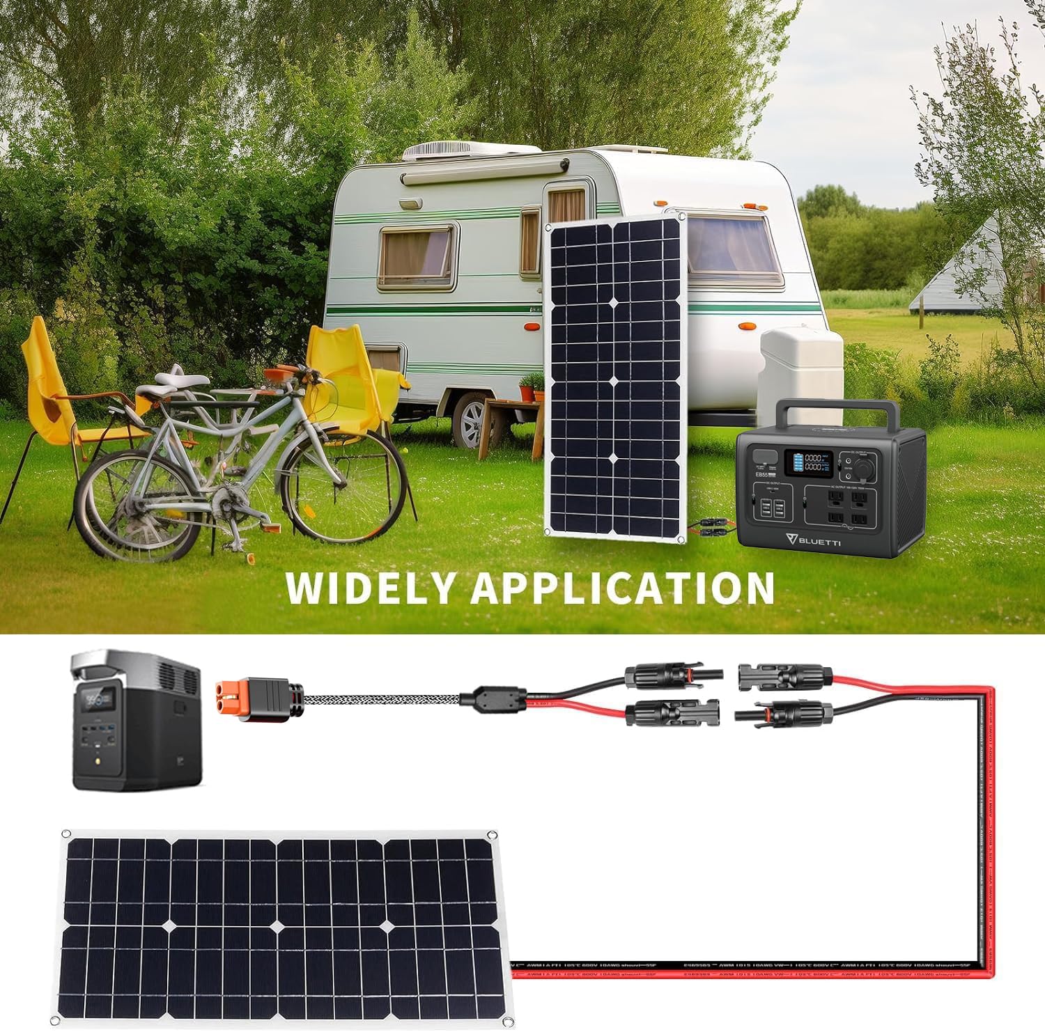 EF ECOFLOW Delta 2 Max Cavo di Ricarica Solare XT60i 16AWG per Powerstation