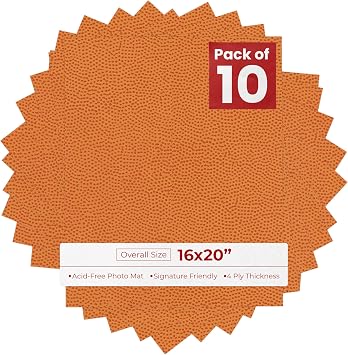 Basketball Texture Texture 16x20 Backing Board - Uncut Photo Mat Board 10-Sheets