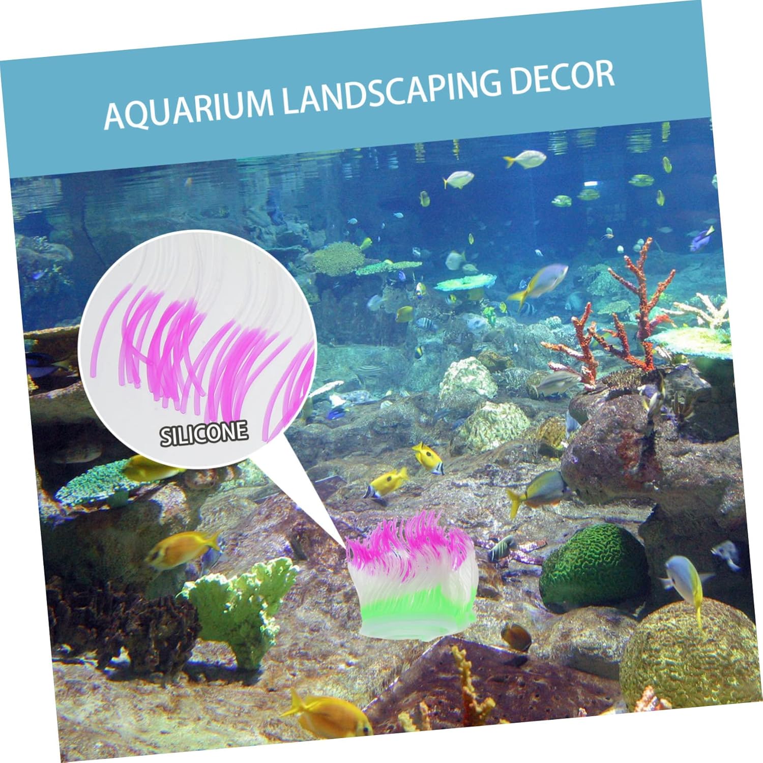DOITOOL 5pcs Vivid Coral Figurine for Fish Tank Decor Artificial Coral Ornament Soft Aquarium Decoration Lifelike Underwater Landscape Accessory for Fish