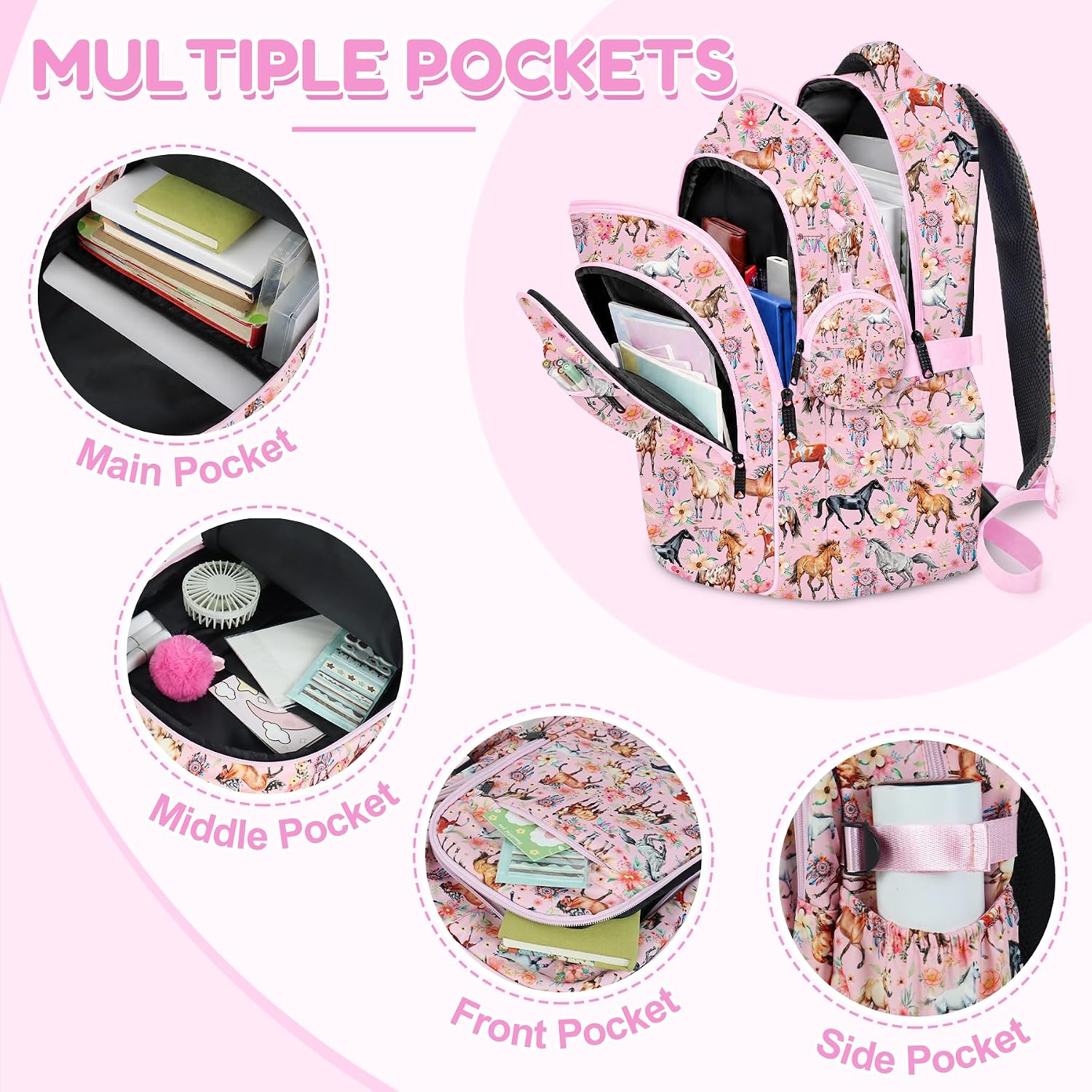 Backpack for School Girls Boys, Kids Backpack with Lunch Box Set image 4