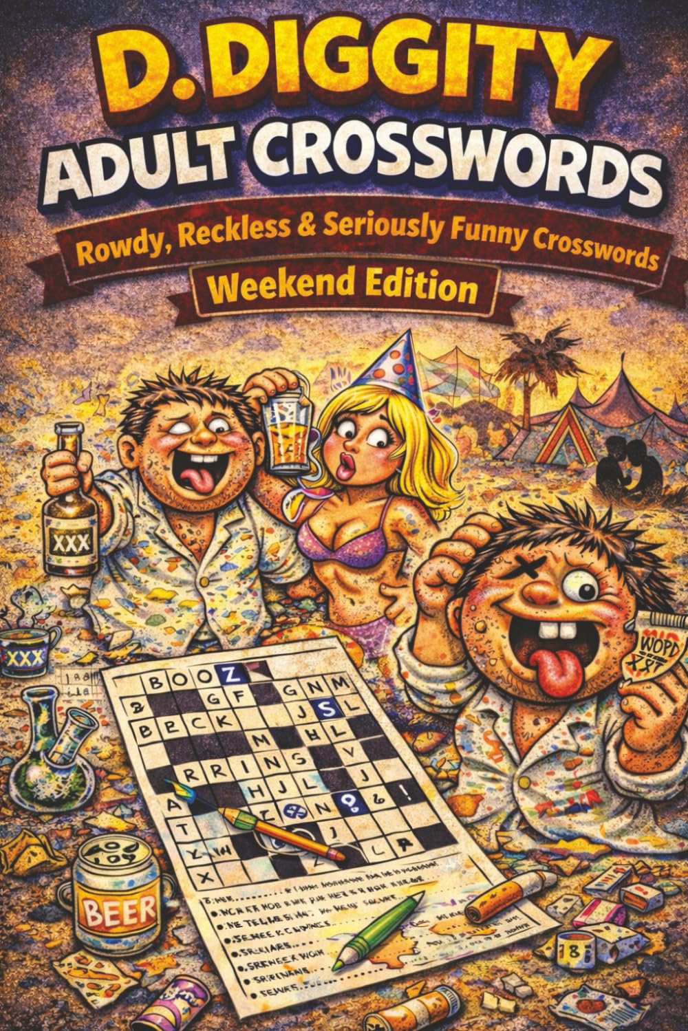 D. Diggity Adult Crosswords: Rowdy, Reckless and Seriously Funny crosswords (The D. Diggity Adult Puzzle Series)
