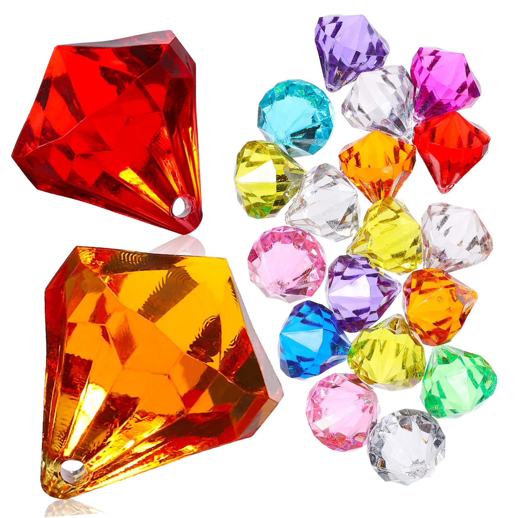 BESPORTBLE 1Set Colorful Gemstone for Diving Gems for Treasure Hunts Goodie Bag Stuffers and Creative Play Activities