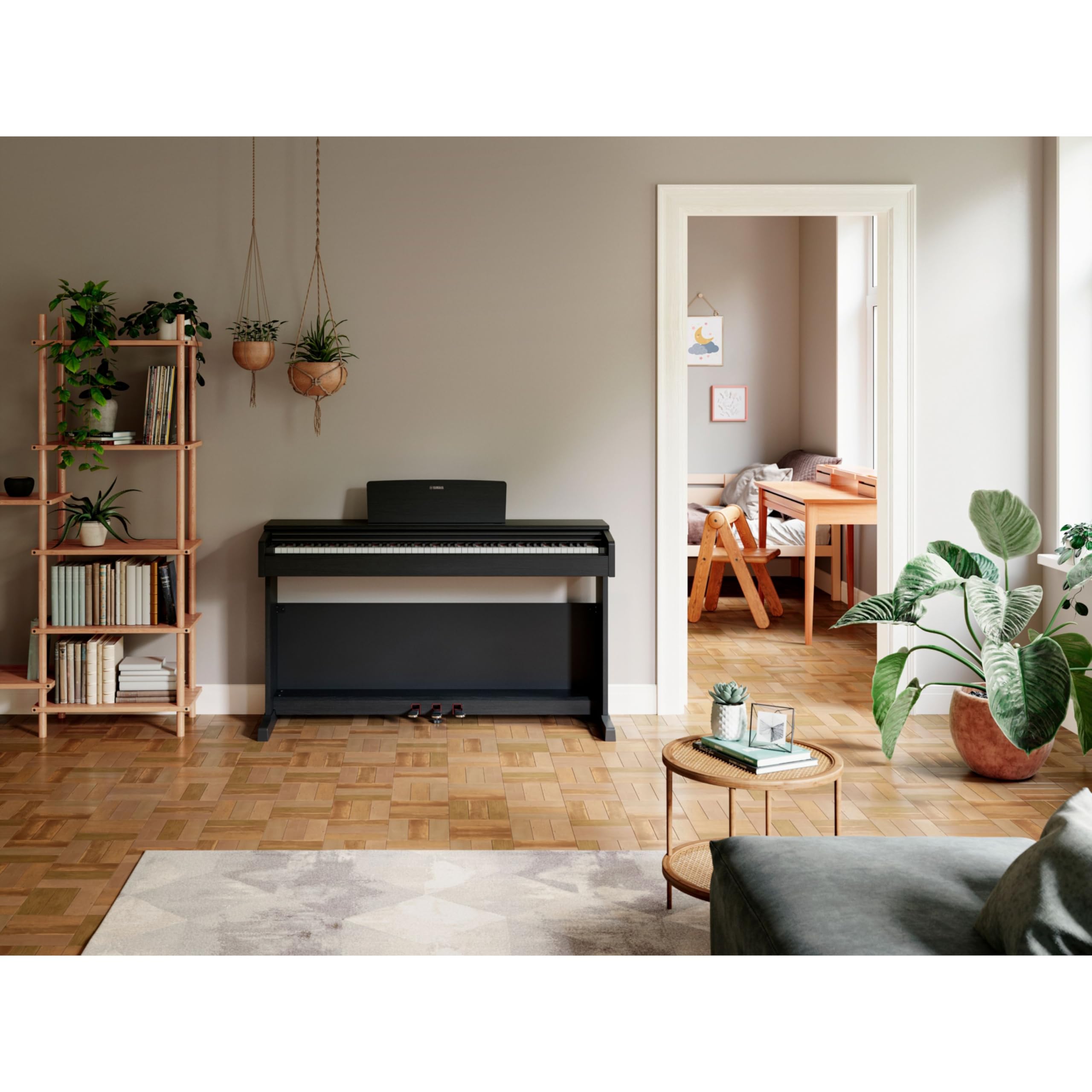 Yamaha ARIUS YDP-145 Digital Piano - Pianoforte Digitale da Casa per Dilettanti, Design Classico ed Elegante, Suonabilità Autentica del Pianoforte Acustico, Nero
