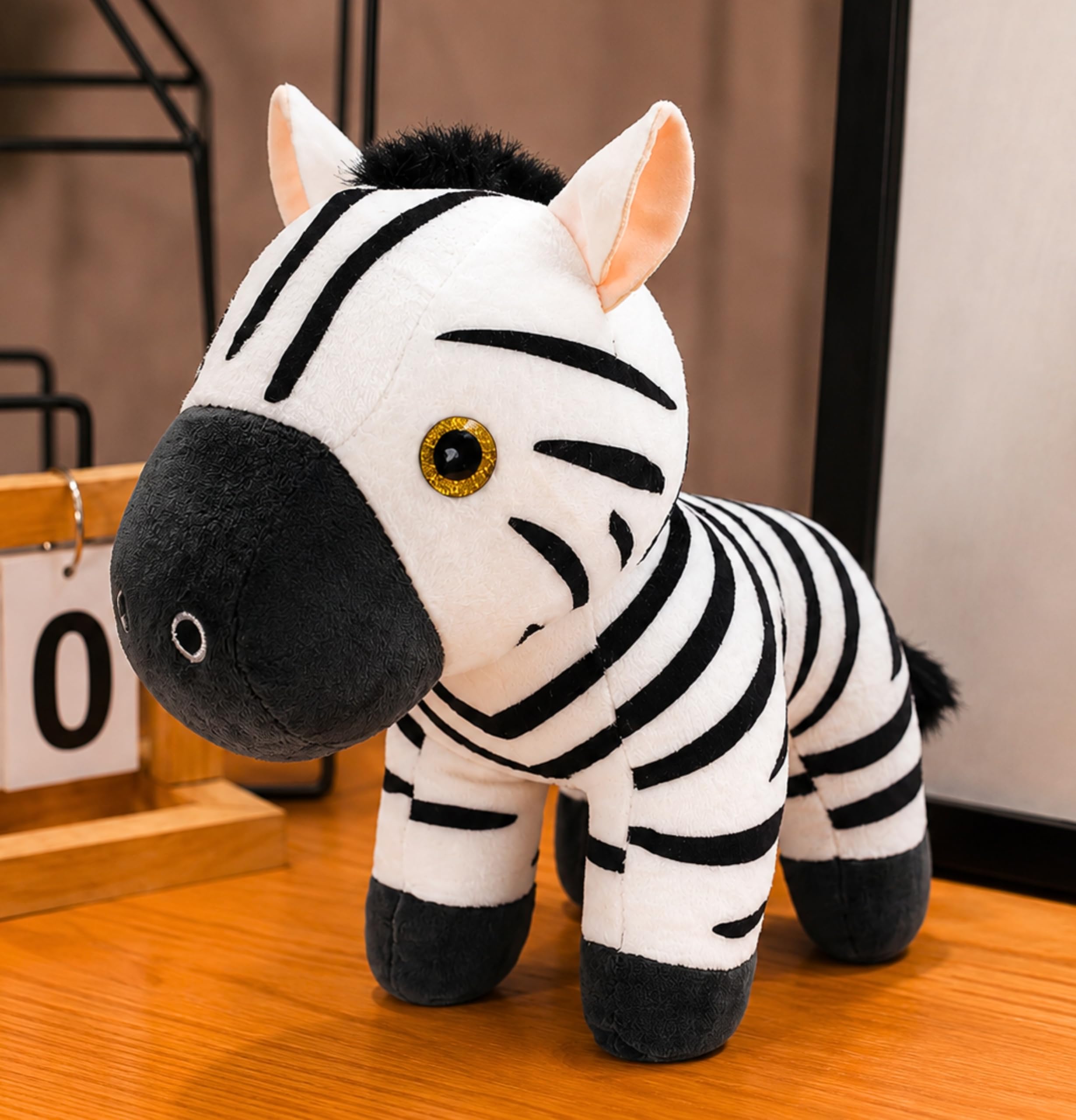 Tickles Cute Standing Zebra Soft Stuffed Plush Animal Toy for Kids Boys & Girls Birthday Gift (Size: 25 cm Color: Black & White)-picture-29