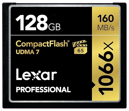 Lexar Professional 1066x 128GB VPG-65 CompactFlash card (Up to 160MB/s Read) LCF128CRBNA1066