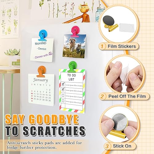 Miniatura 2 de 12pack Fridge Magnets Refrigerator Magnets Magnetic Clips Heavy Duty Detailed List Display Paper Fasteners on Home& Office & Teacher Must Haves