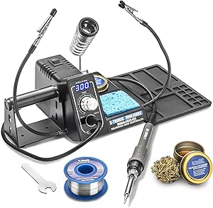 The Original X-Tronic 3020-XTS • 75W Soldering Iron Station • LED • 2 Helping Hands • Roll of Solder • Brass Sponge w/Cleaning Flux • Wet Sponge • °C/°F Conversion Switch • 10 Minute Sleep Feature!