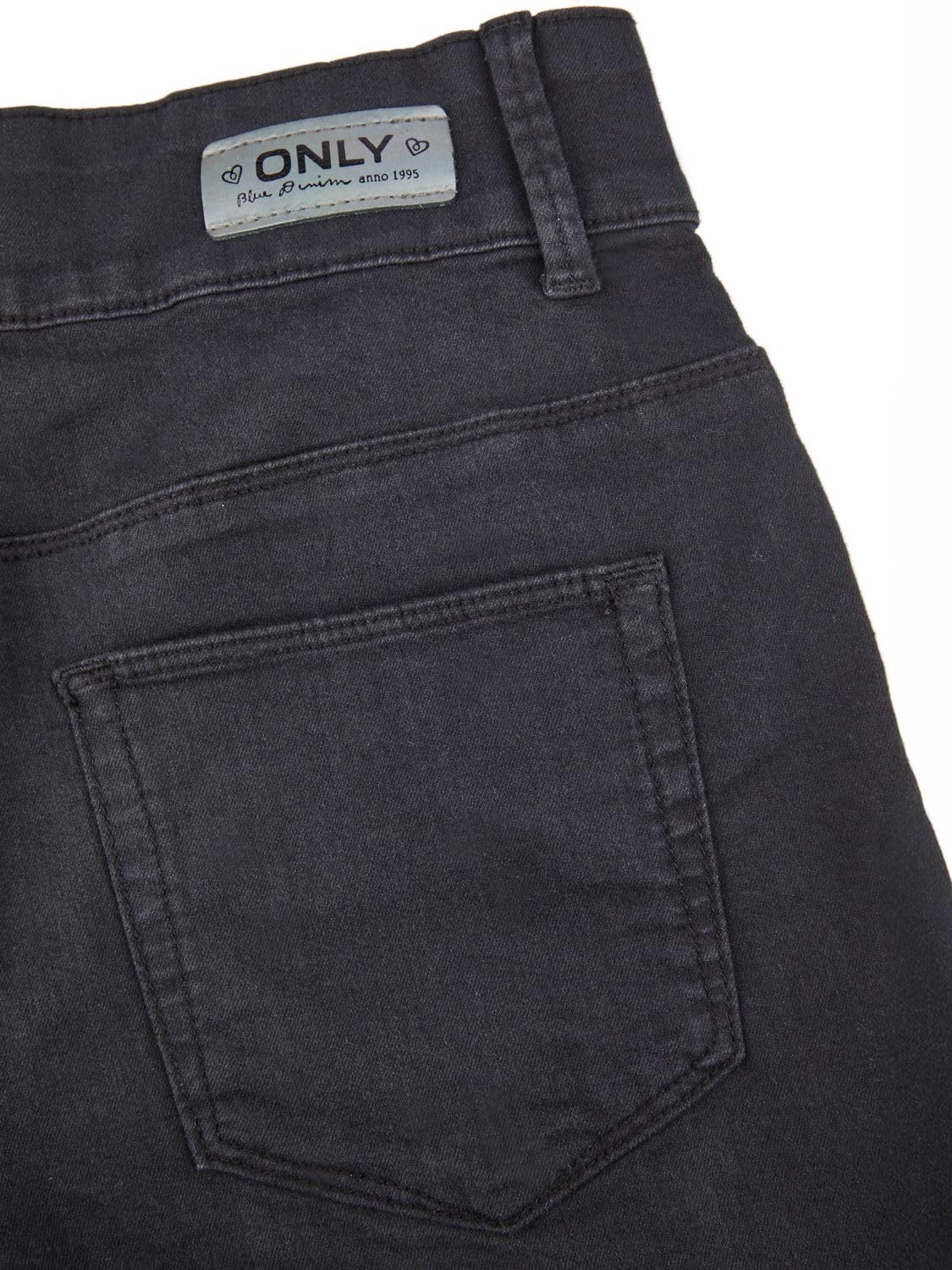 ONLY Jeans Shorts Damen Stretch Kurz Skinny Fit Mid Waist ONLCARMEN 2er Pack Kurze Hose Sommer Basic Denim Blau Schwarz S M L XL XXL