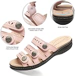 Les femmes confort en cuir glissent léger plat Sandales Mignon Glip sur les chaussons de marche occasionnels