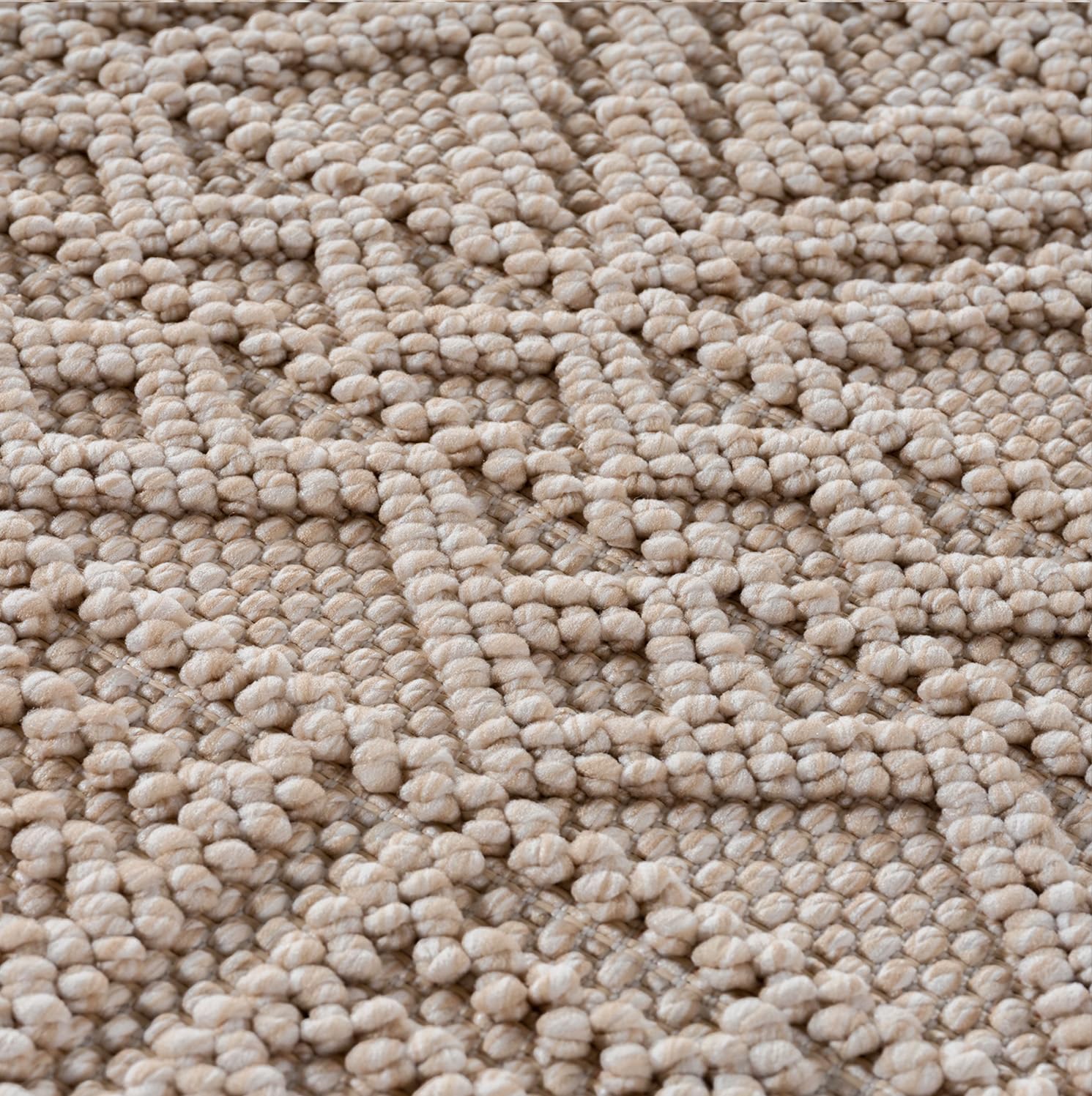 Carpetsale24 Tapis Couloir 80x250 cm Beige Design Vintage Bouclé Boucles Style Scandinave Doux Résistant Facile à Nettoyer Tapis Moderne pour Entrée Couloir Chambre