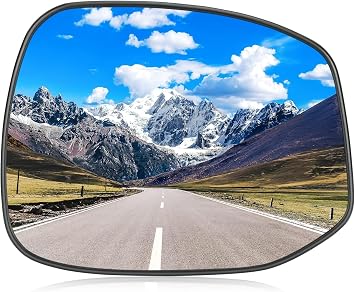 Right Passenger Side Mirror Glass Replacement Compatible with 2012-2013 Honda Civic Rear View Side Heated Mirror Replace 76203TR3A01