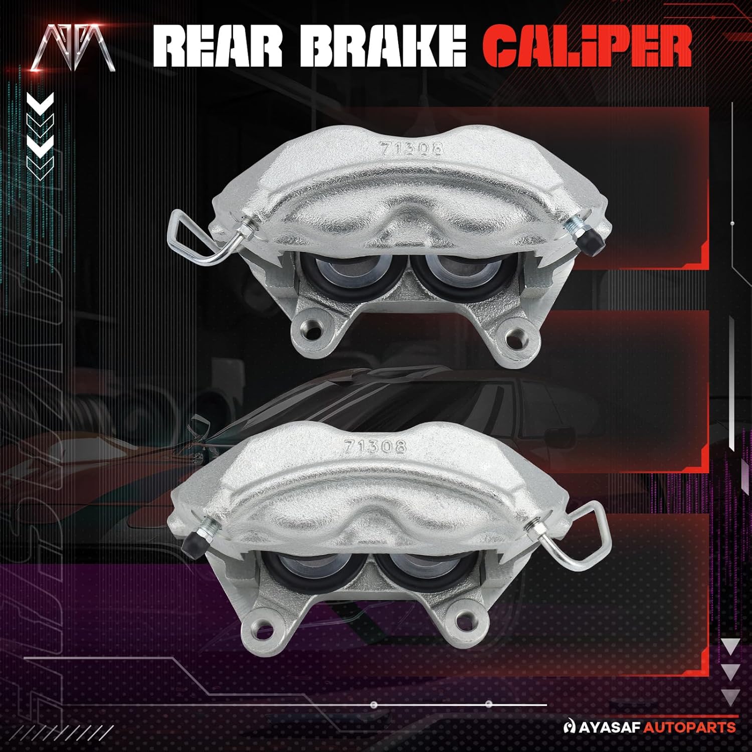 MAYASAF 184403 184402 Front Brake Caliper Left+Right for Ford 1965-67 Thunderbird/Ranch Wagon/Country Sedan(Squire)/Custom(500)/Galaxie(500), for Mercury Park Lane/Montclair/Monterey (Both Side)