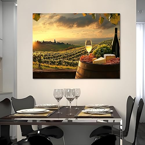 Miniatura 4 de Wewejia - Impresiones artísticas para pared de cocina, cuadros de vino, comedor, fruta, comida, arte de pared, cocina contemporánea, vintage, lienzo