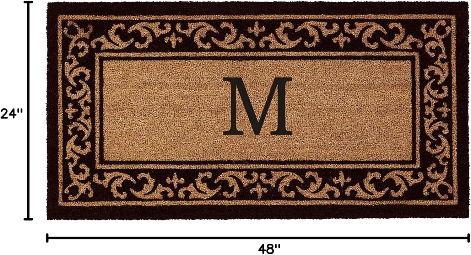 Calloway Mills Kendall Monogram Doormat 24" x 48" (Letter M)
