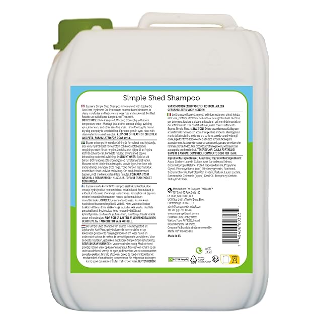 Foto 2 de 2 de Espree Simple Shed Champú para Perros, Reduce la muda 5000ml
