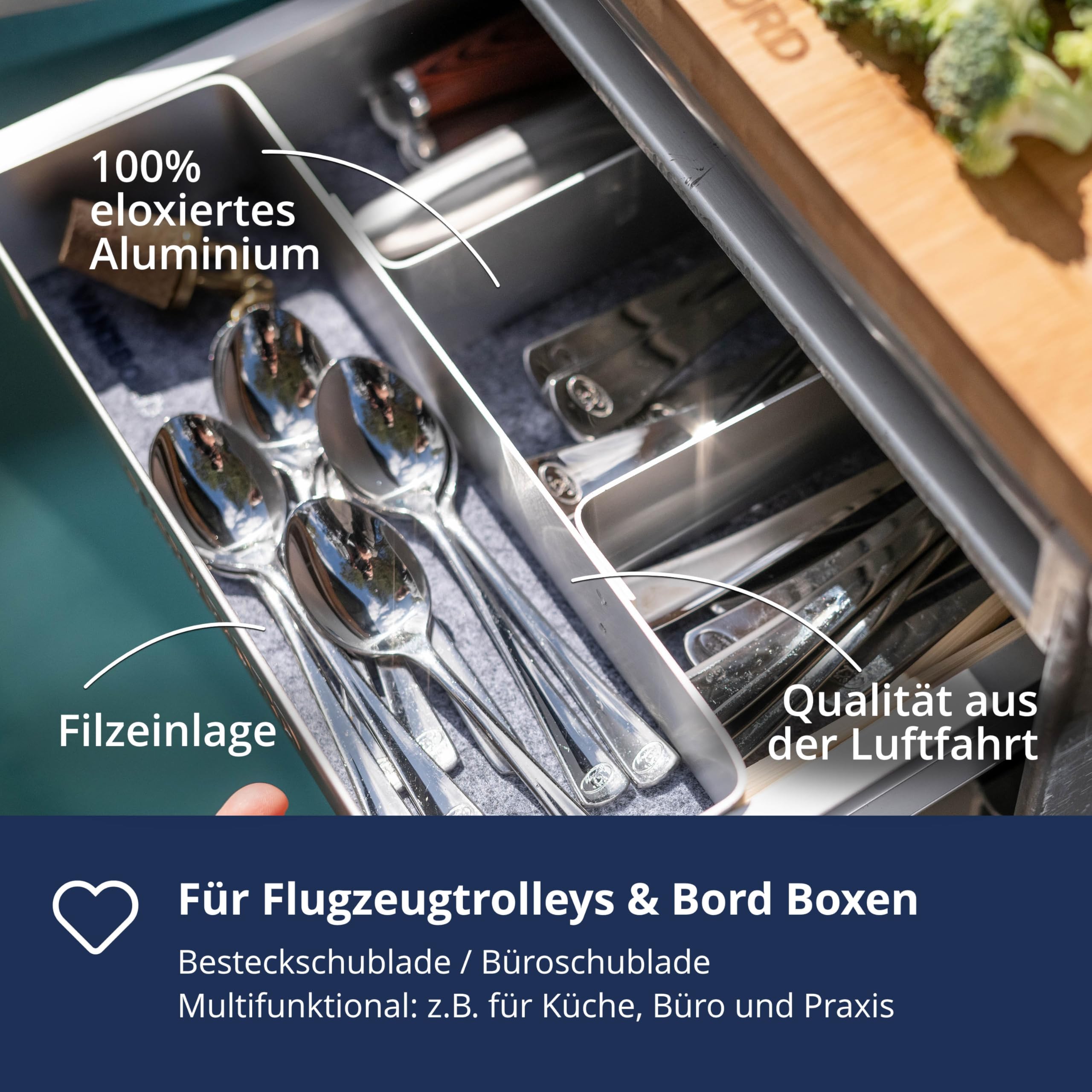 Besteckschublade/Büroschublade (KSSU), Zubehör für Flugzeugtrolleys, Airline Trolleys