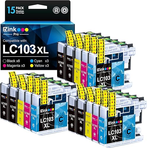 E-Z Ink Pro LC103 LC103XL Cartucho de tinta compatible con Brother LC103 XL LC103XL LC101 LC103CL Cartuchos de tinta compatibles con MFC-J870DW