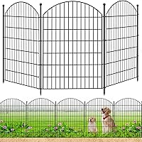 Vista 14 de Valla decorativa de jardín de 17 pulgadas x 10 pies, paquete de 10 unidades de metal resistente al óxido sin excavación barrera de animales