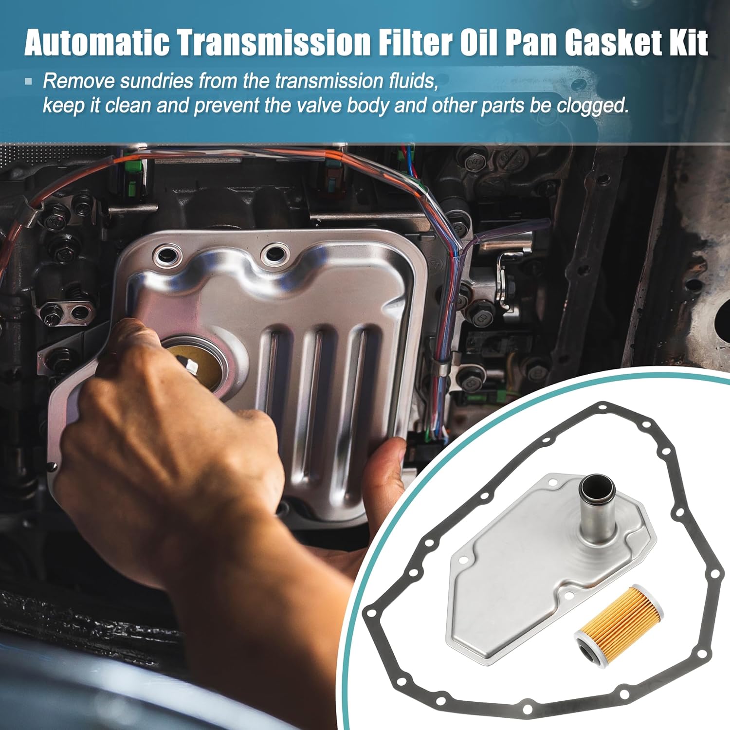 uxcell 1 Set Transmission Filter Oil Pan for NISSAN SENTRA VERSA 2012-2019 No.3172850X0A