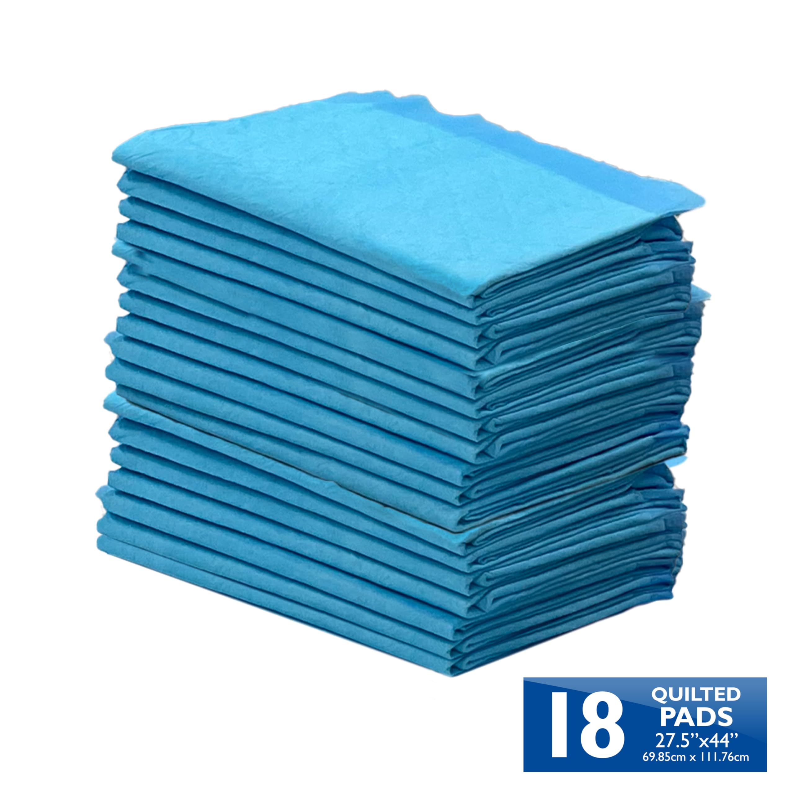 Four Paws Wee-Wee - Almohadillas para orina Grandes sin Perfume de Rendimiento Superior para Perros y Cachorros, Acolchadas a Prueba de Fugas, protección del Suelo, 27.5 x 44 Pulgadas, 18 Unidades