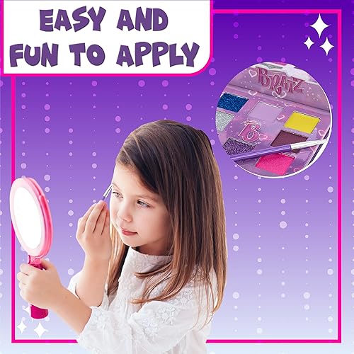 Miniatura 4 de Townley Girl Bratz Paleta de sombra de ojos de 8 pozos, colores brillantes, pigmentada mezclable, 1 cepillo de aplicación, no tóxico, perfecto para