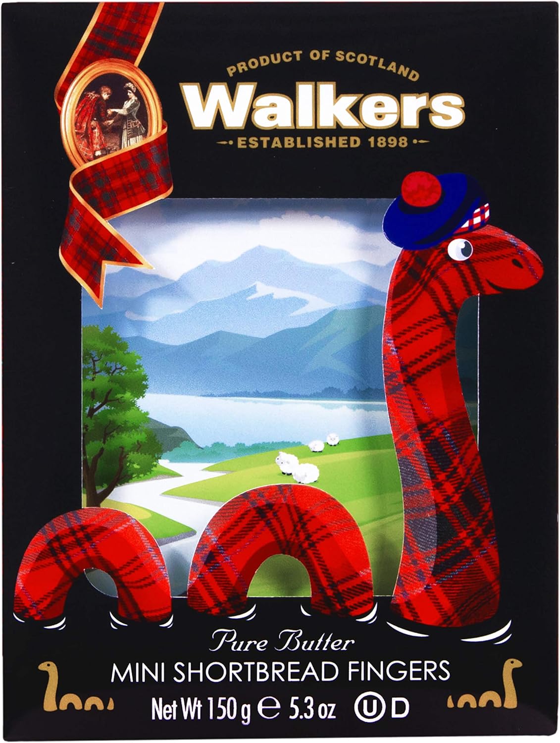 Walkers Shortbread Nessie Mini Shortbread Fingers Gift Box, 5.3 Ounce