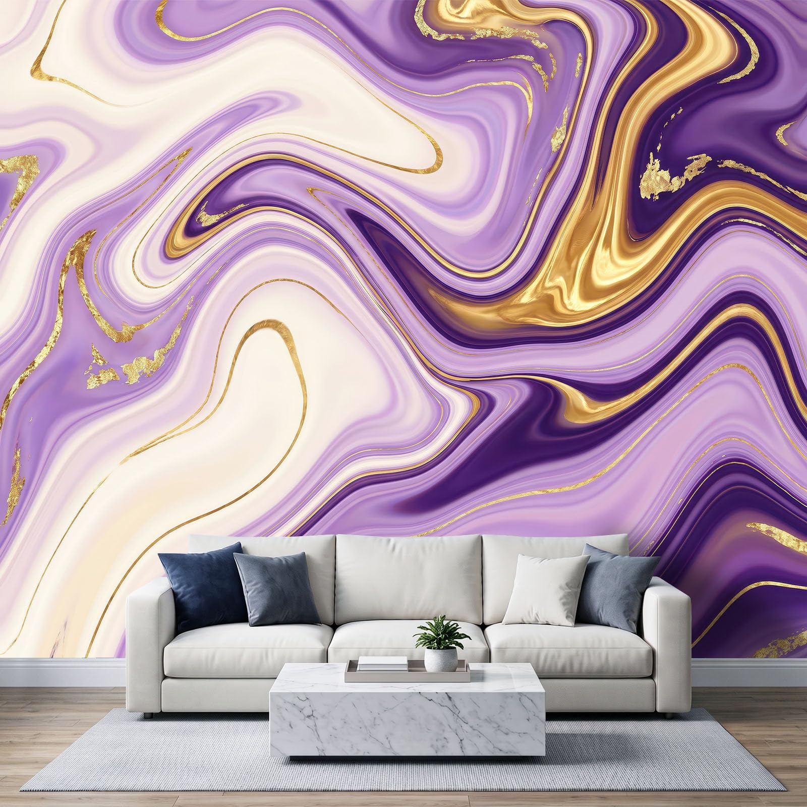 Abstrakcyjny płyn elegancka romantyczna tapeta samoprzylepna 350 x 256 cm