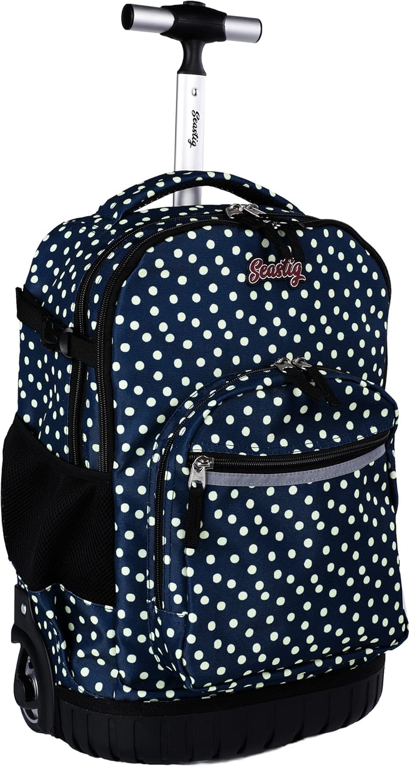 seastig Rolling Backpack 18in Wheeled Backpack Roller