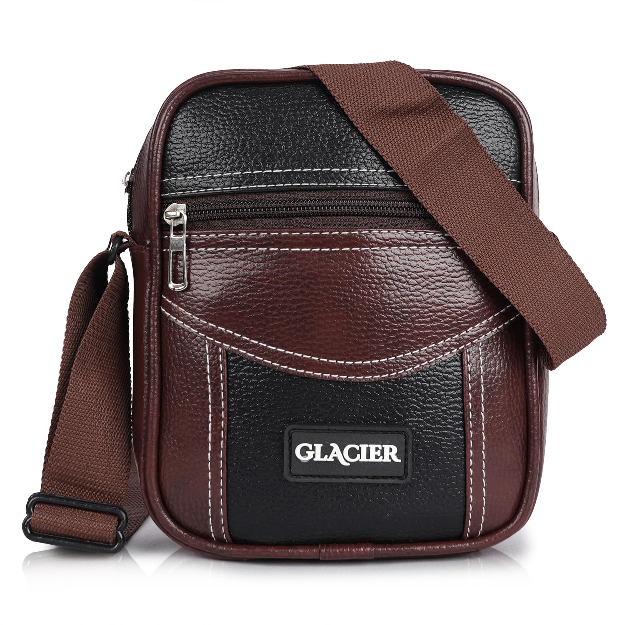 Men’s Premium Leatherette Sling Bag | Compact Crossbody Side Bag for Daily Use, Office & Travel | Multi-Compartment Shoulder Bag with Adjustable Strap |-image-19