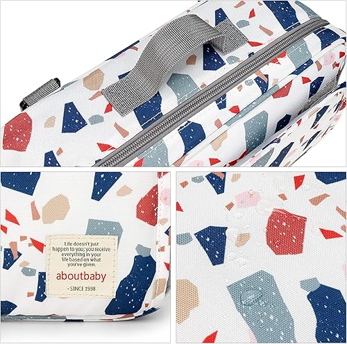 Miniatura 5 de MOMIGO Bolsa de pañales para bebé, bolsa de pañales para cochecito de bebé, contenedor de almacenamiento para pañales, toallitas y juguetes, mini