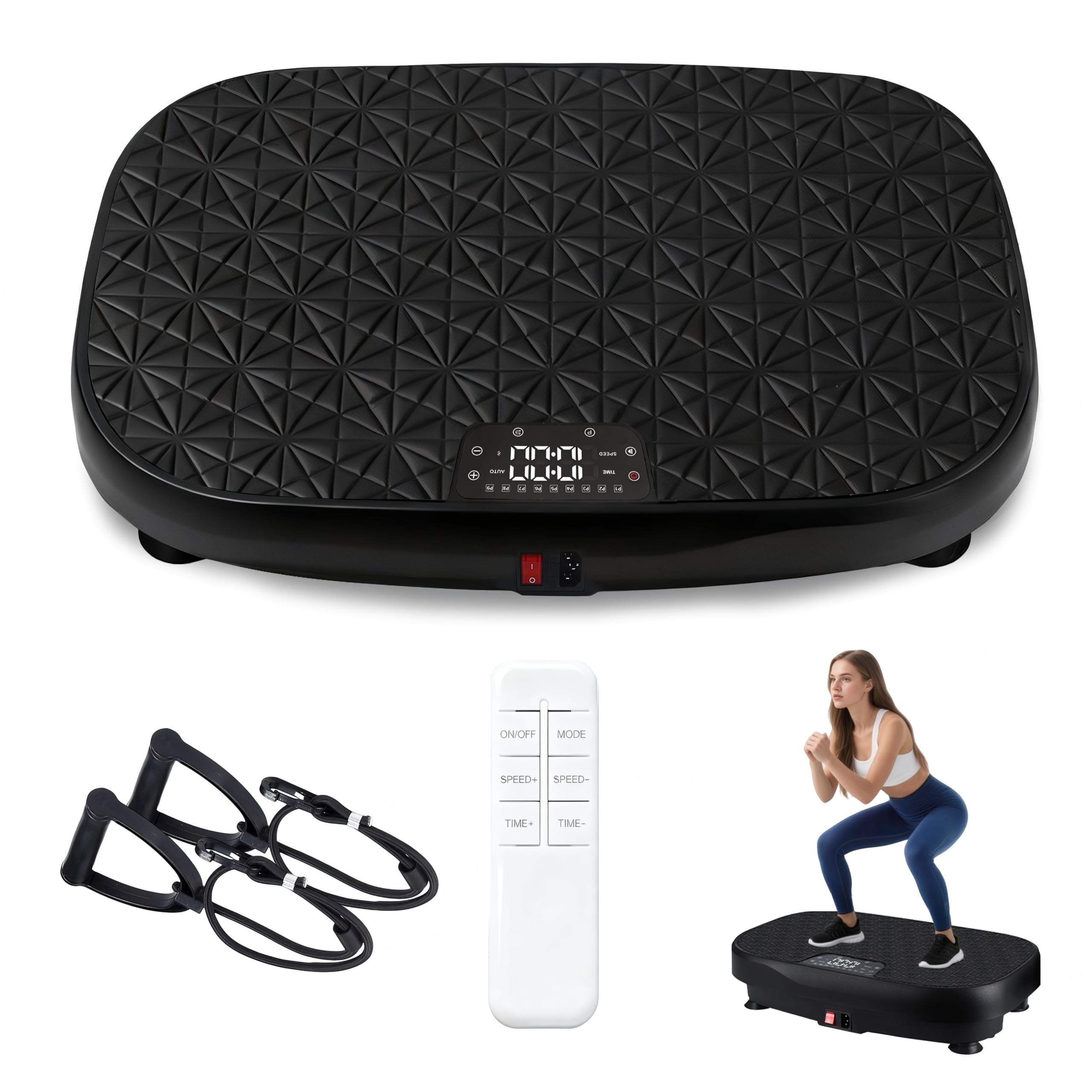 Pedana Vibrante Dimagrante, Vibration Plate per Circolazione Gambe, Display a LED e Telecomando, Allenamento a Casa Pedana Vibrante