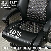 Vista 7 de Reclining Office Chair with Retractable Footrest & Adjustable Lumbar Support - 500 lbs Capacity for Big and Tall Users, Leather Executive Desk Chair