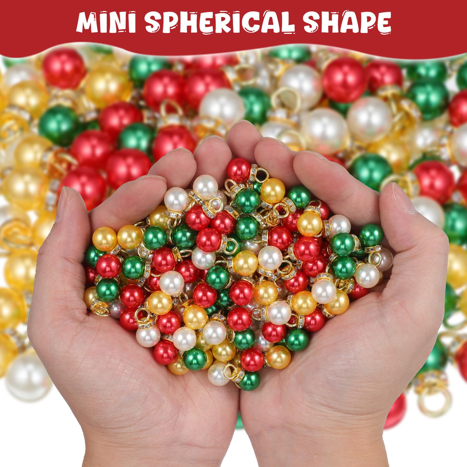 200 Kleiner Weihnachtskugeln aus Künstlicher Perle mit Eleganter Textur Wiederverwendbar und Tragbar für Festliche Weihnachtsbaumschmuck Dekoration bei Partys