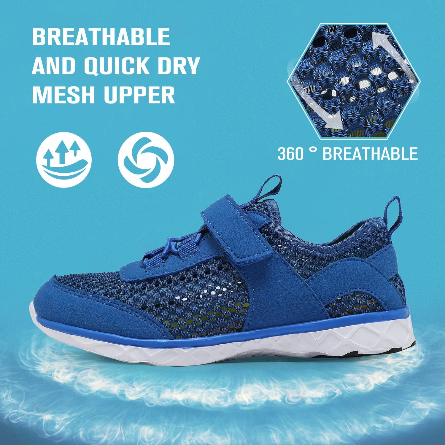 CIOR Boys & Girls Water Shoes Aqua Shoes Swim Shoes Athletic Sneakers Lightweight Sport Shoes(Toddler/Little Kid/Big Kid)